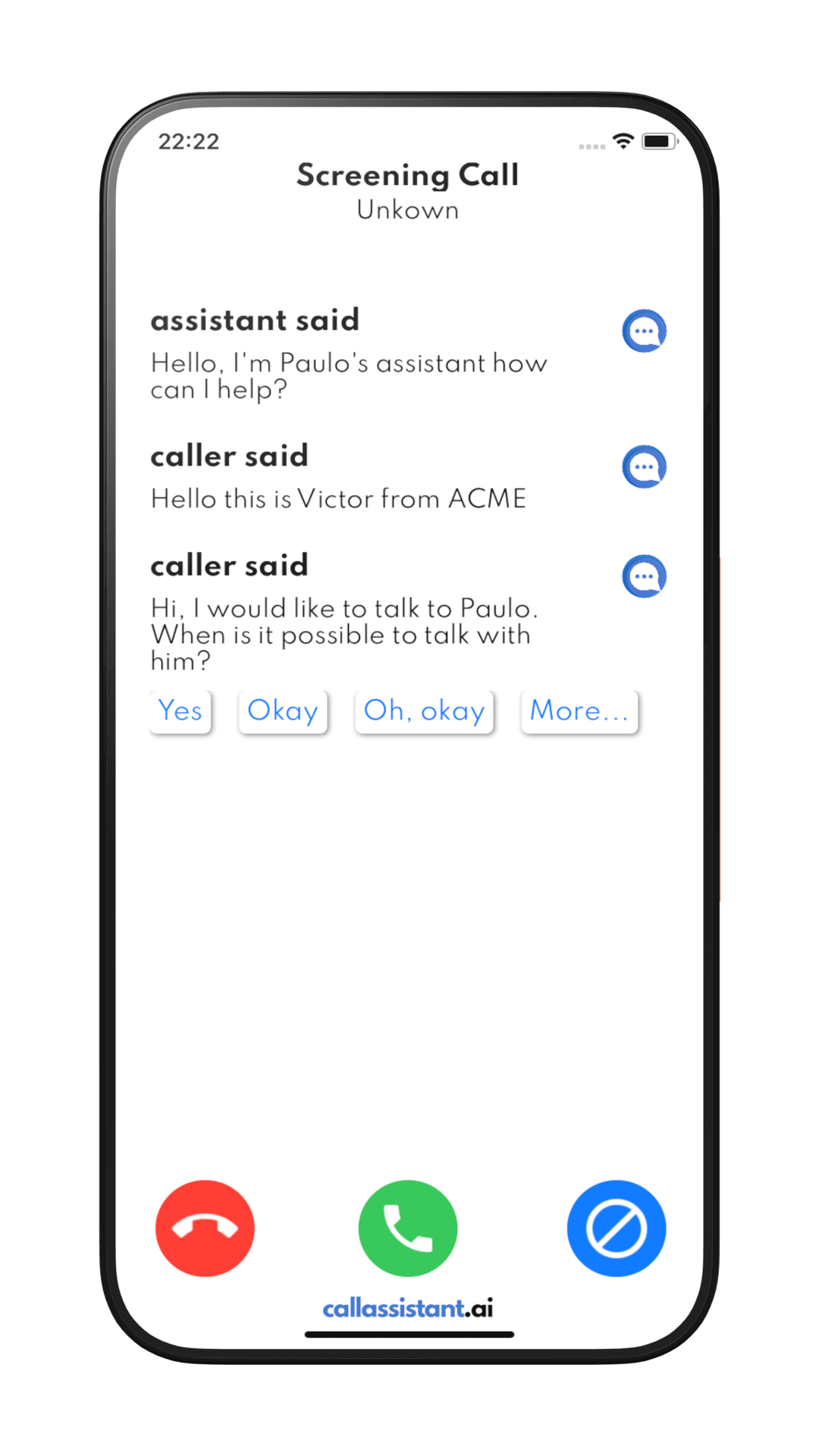 Screening Calls With Call Assistant On Ios Callassistantai 1796